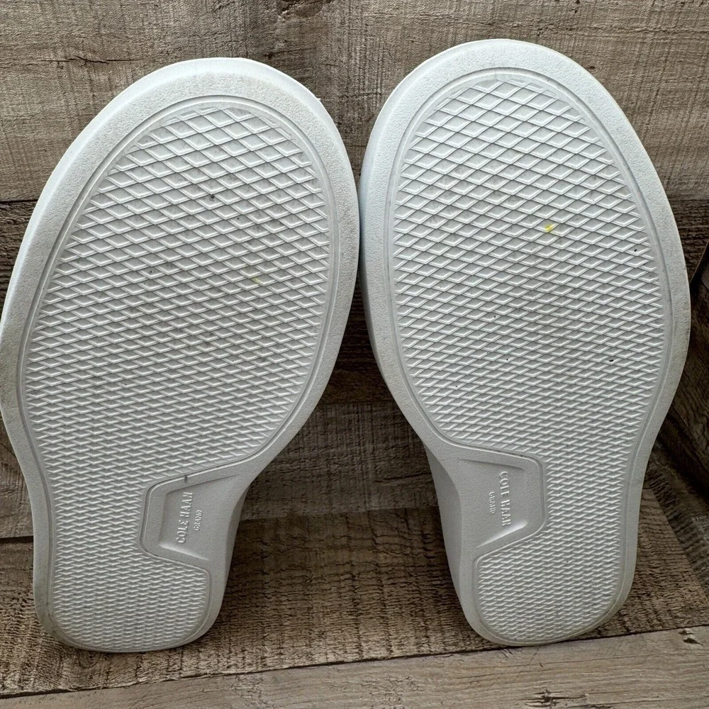Cole Haan Grandpro Rally Penny Loafer Shoe Womens 10 B White Gray Slip On W25369